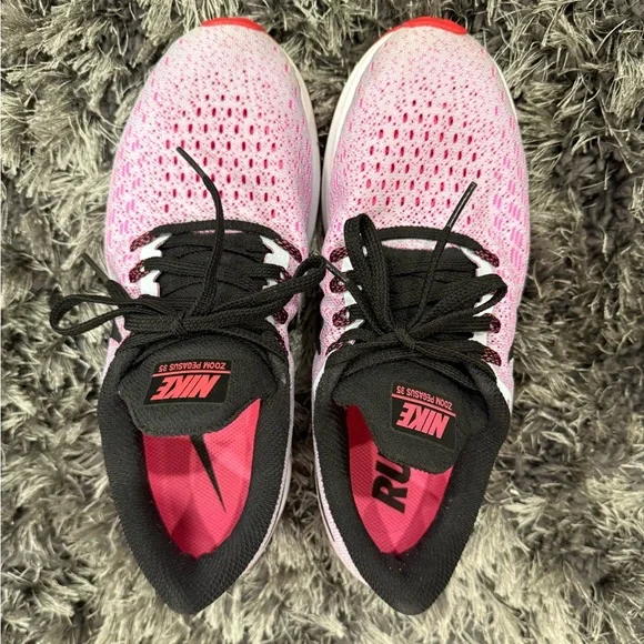 Nike Zoom Pegasus 35 Pink and Black Women’s Size 7 Running Sneakers EUC - Picture 3 of 8